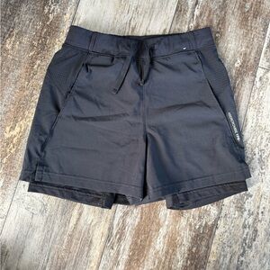 2 for $20 sale: Abercrombie Kids YPB black lined 2 in 1 athletic  shorts 9/10